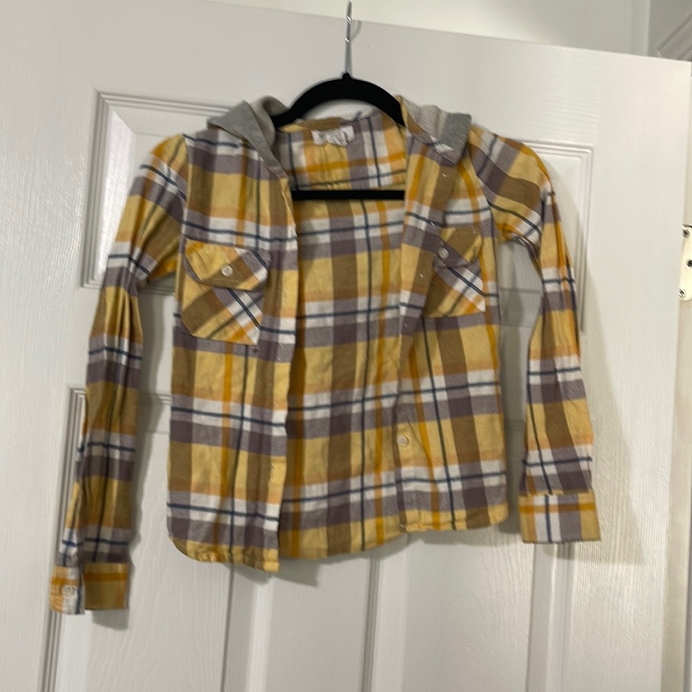 Girls plaid hoodie